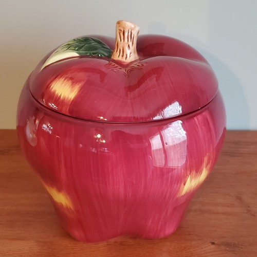 Vintage shiny apple ceramic - apple,