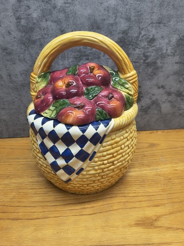 Vtg basket red apples - vtg,